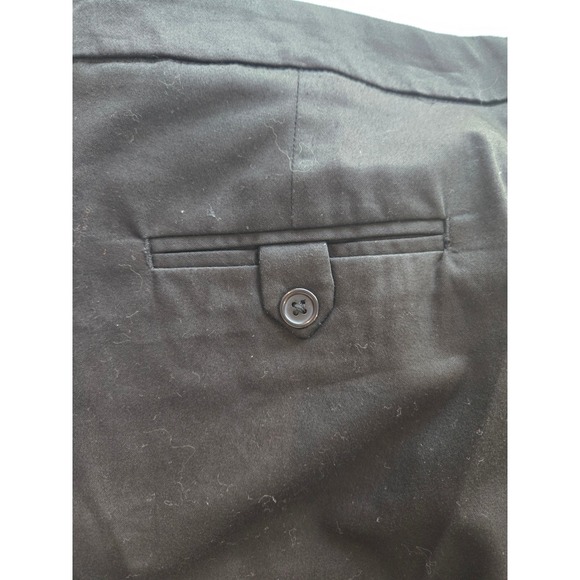 1775 Black Cropped Pants Womens Size 14 Button Detail Career Casual - Picture 11 of 13